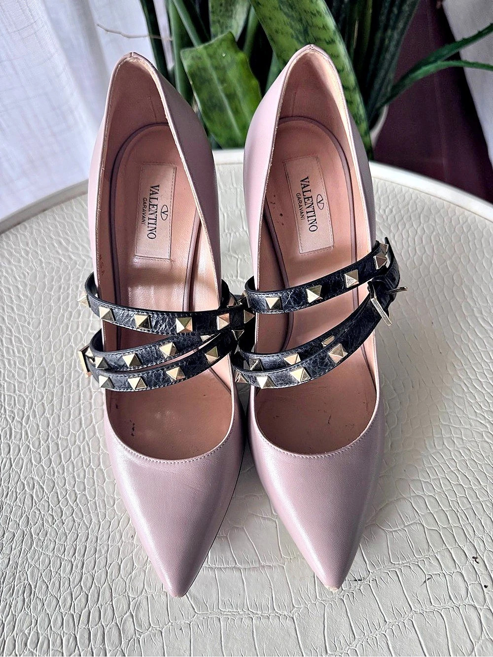 Valentino Garavani Rockstud Pumps Mauve Pink EU 39